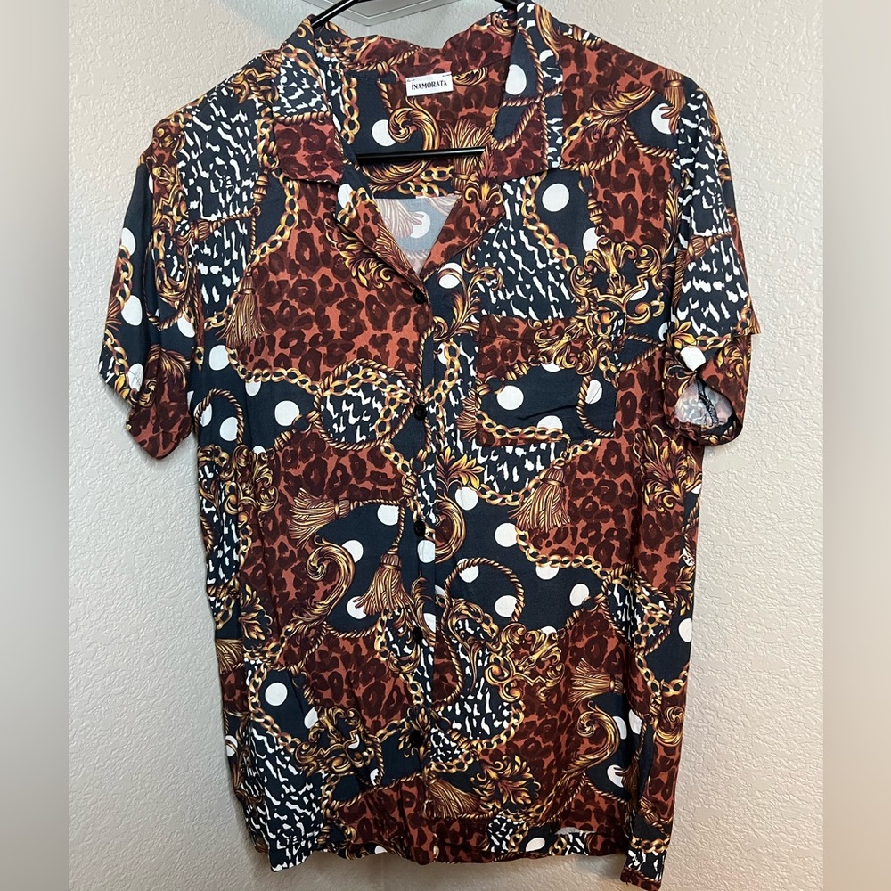 Inamorata El Camino short sleeve button up shirt